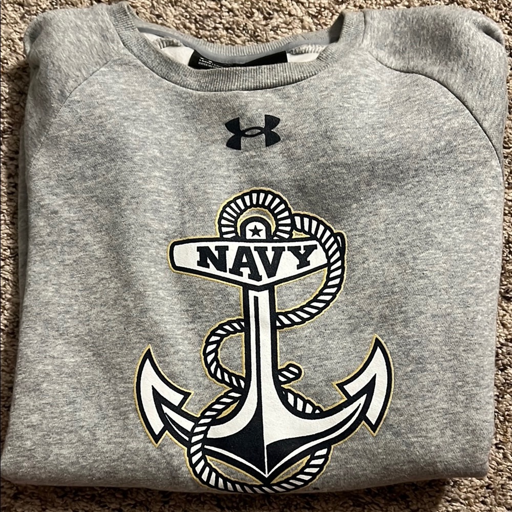 Under Armour Gray Navy Anchor Sweatshirt